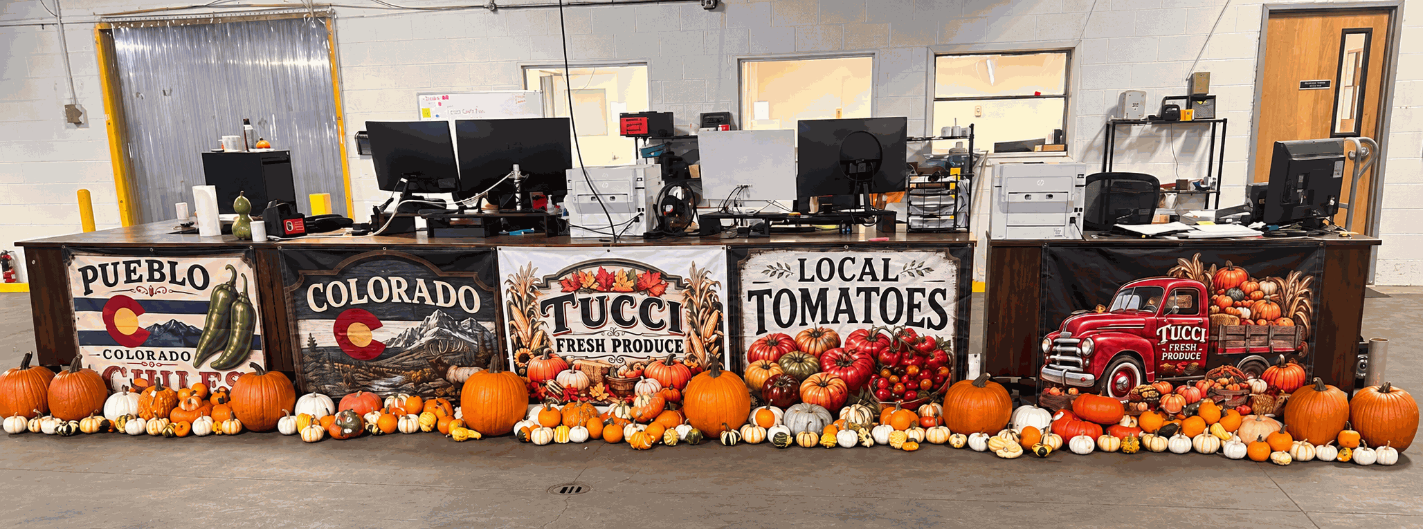 Tucci Fresh Denver counter with seasonal produce display